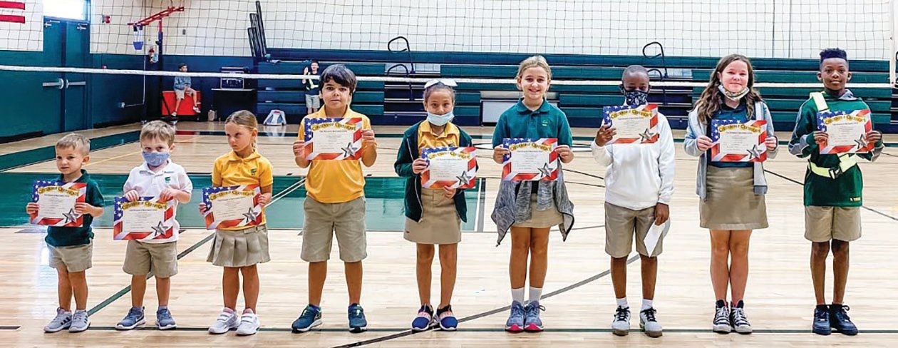The following students received the lower school Citizenship Award: Greyson Young, Chappell Wedgworth, Violette Touchet, Arabella Manuel, Cristobal Moran, Karlyne Alpiza, Mackenzie Lakatos, DaMar’e Wooten, Lucy Mills and Deion Vereen.